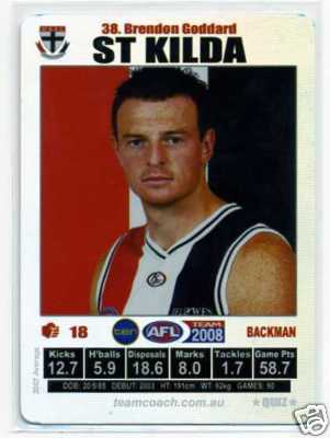 AFL 2008 Teamcoach Silver #89 Robert HARVEY (StK) - Click Image to Close